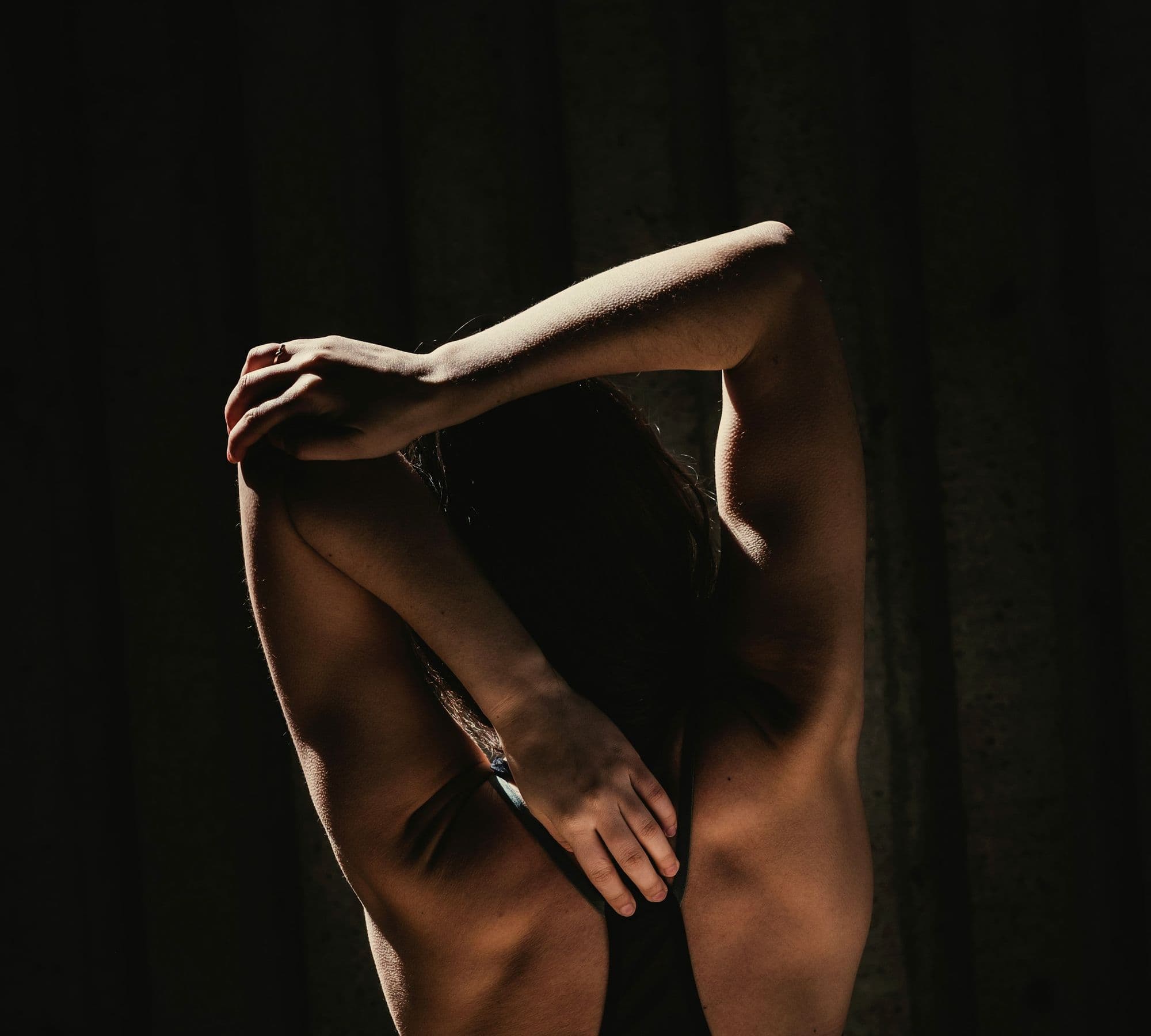 A body in motion, warm editorial light
